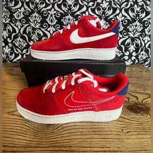 NIB Air Force 1 Low Top “First Use” 50th Anniversary Red - BRAND NIB NEVER WORN